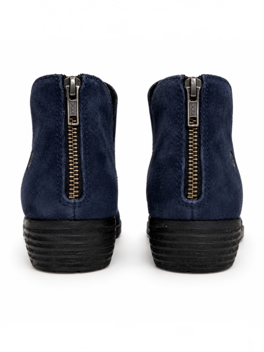Born Distressed Blue Suede Ankle Booties Low Heel Casual Western 7M (Fits Long) - Picture 6 of 13